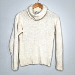 Jack Winter Vintage Cream Silk Angora Rabbit Hair Blend Turtleneck Sweater M